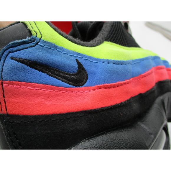 Nike Air Max 95 Shoes Youth Size 5Y Black Volt Blue Red Green DZ5635-001 1F9 - Picture 13 of 15